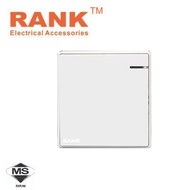 Rank Genoa 1 Gang 1 Way Switch Full Large White/Silver/Champagne