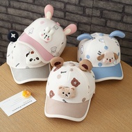 Children's Leisure Baseball Cap With 3D  Cartoon Bear Pattern For Boy And Girls Hats Suitable For 2-