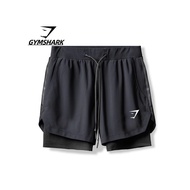 GYMSHARK Fitness Shorts Men's Summer Running Sports Double-Layer Stretch Quick-Drying Breathable Sho