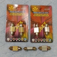 PUTIH Aoszx T18 18-point LED Cabin Light Bulb 31mm 12v White festoon Socket Ceiling Bulb (per SET)