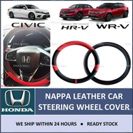 [Nappa Leather] Honda HRV 2022 Civic FE Steering Cover 38cm Steering Wheel Cover Civic FE FC FK GEN 