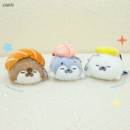 MY Cartoon Cute Plush Sushi Seal Otter Toy Keychain Pendant Decoration Pillow Kawaii Sushi Sea Otter
