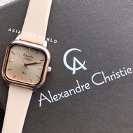 *Ready Stock*ORIGINAL Alexandre Christie 2964LHRRGLK Beige Silicone Rubber Water Resistant Ladies Watch