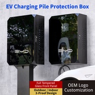 🧊Max Full Tempered Glass EV Charging Pile Protection Box 3C Glass Panel  EV Wall Protection Box