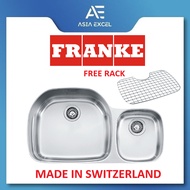 FRANKE PRESTIGE PRX 120 STAINLESS STEEL DOUBLE BOWL UNDERMOUNT KITCHEN SINK
