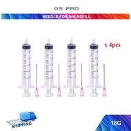 [GSPRO] 1pcs or 4pcs 5ml Syringe and Needle for refilling ink refill ink