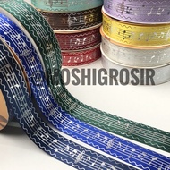 1 YARD - MUSIC RIBBON/ RIBBON MUSIC NOT MOTIFsatin