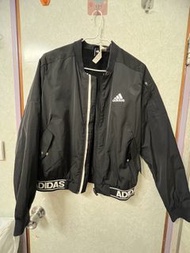 Adidas 黑色毛毛底外套