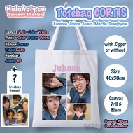 JUHOON CORTIS TOTEBAG KPOP I JUHOON CORTIS WHITE CANVAS TOTEBAG KPOP [READY] KPOP GIFT | FANKIT
