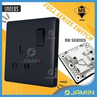 SIRIM IMITOS BR SERIES Full Black Series Switch Socket Switches Dimmer 15A Socket 40A Switch Multi S