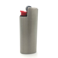 Vintage Metal Lighter Case Cover Holder Sleeve for Bic Mini Lighter J5 Silver Color