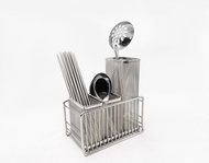 特仕三併款　304不鏽鋼筷子籃 高低低　廚房置物架　瀝水架