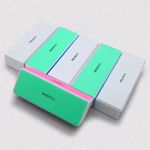 4/6pcs 4-Way Nail Buffer Block Strong Fluorescent Nail File Polishing Stick for Long Lasting Shine P