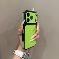 Ins Contrast Color Large Window Plain Pi Second to 17 Suitable for Apple 17promax Mobile Phone Prote