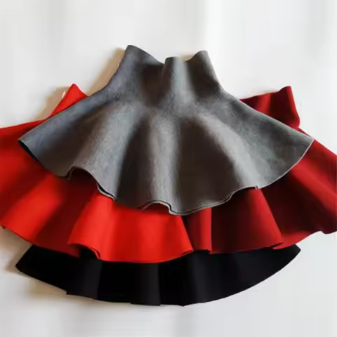 Winter Infant Baby Girls Tutu Skirt Children Fashion Mini Pleated Knitted Skirts Toddler Kids Clothe