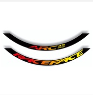 stiker decal rims race face arc 35 offset isi 16 lebar 2cm untuk 2 pelek Bisa cod stiker velg pelek
