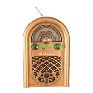 銷售FM/AM/SW三波段帶MP3播放復古藍牙多功能木紋色收音機