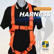 4Safe HARNESS /ORANGE /5 POINT ADJUSTABLE /FALL ARREST