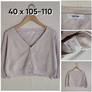 Mystrada Mini Cardigan Milk Chocolate Coksu V Neck Size M Women's Outer Lidi Knit Top GF511