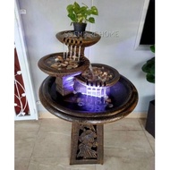 S27 Yellow 2 ft Feng Shui Water Pond Fountain Kolam Air Sandstone Garden Water Feature Balinese 风水流水