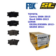 FBK Camry ACV40 ACV41 Rear Disc Brake Pad ACV51 RAV4 ACA30 ACA31 LEXUS ES250 ES300h GS250 TOYOTA FD2839S