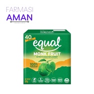 Equal Monk Fruit Natural Ultimate Sugar Replacement Sticks 40's