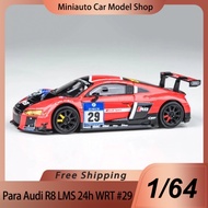 Para 1:64 Audi R8 Lms 24h Nurburgring Wrt #29 Simulation Alloy Miniature Die-Cast Car Model Boy Toy 