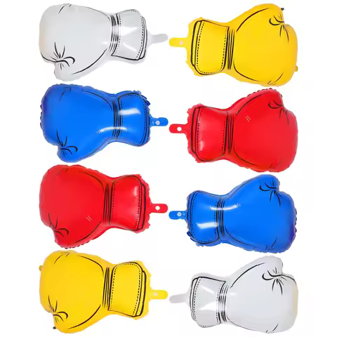 8Pcs Boxing Gloves Balloons 20.44x16.51in Lightweight Punching Fighting Kickboxing Birthday Party Su