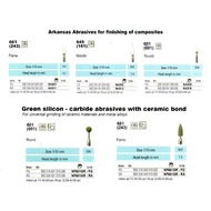 MATA ARKANSAS BUR EYE ARKANSAS ABRASVES/ FOR FINISHING OF COMPOSITE ARKANSAS CARBIDE ABRASIVE WITH C