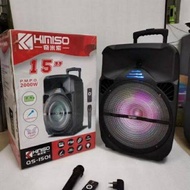 KIMISO QS-1501 MICROPHONE USB & MEMORY CARD KARAOKE AMPLIFIER SPEAKER