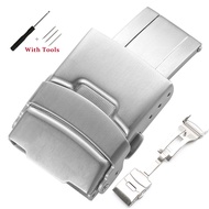 Aotelayer Watch Buckle for 18mmm 20mm 22mm Stainless Steel Watch Band Buckle for Seiko Watch Strap Clasp Double Lock Button Diver Buckle for Ghost Diving Clasps