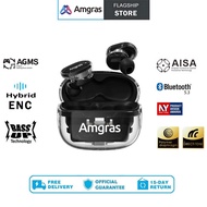 Amgras Future SE2 Transparent Wireless Earbud Gaming ENC Noise Reduction 5.3 Bluetooth Earphone HIFI