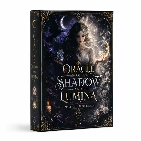Oracle of Shadow and Lumina Mystical Oracle Deck 45 Cards Dark Fantasy Divination Cards for Shadow W