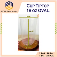 18oz oval plastic cupsTIPTOP 50pcs | Plastic Cup 18oznatural