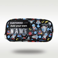 Australia smiggle original children's pencil case boys clutch school supplies name black astronaut storage