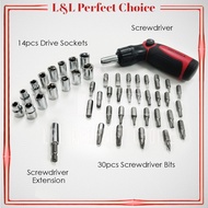LL PERFECT 46PCS Ratchet Screwdriver Set Hand Tools Box Set Tools Household Kits Hardware Toolbox Se