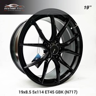 (N717) NEW SPORT RIMS ADVANTI WHEELS 19 INCH 19X8.5 5X114 ET45 GBK READY STOCK SPORT RIM