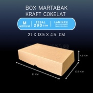 Laminated Martabak Box (Size 21x13.5x4.5 cm) | Plain Kraft Martabak Packaging | Cake Box/Bread Box