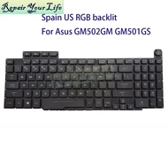 US Spain RGB Backlit Keyboard For Asus ROG Zephyrus GM501 GM501GM GM501GS Colorful Backlight Spanish