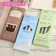CHAYUMDA 4PCS Gel Pen Black Color Ink For Writing Office School Supplies Cute Neutral Pen
