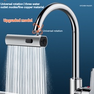 New Upgraded 360° Rotation Waterfall Kitchen Faucet Kitchen Sink Spray Nozzle High Pressure Kitchen Tap for Kitchen Sink