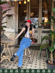 KERIZZ กางเกงยีนส์เอวสูงเก็บพุงขากระบอกตรง รุ่น Acorn Jeans GPL0J004