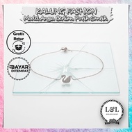 Necklace Elegant White Diamond Swan Necklace Korean Aesthetic Swan Necklace Diamond Necklace Simple 