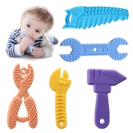 5PCS Baby Teething Toys, Silicone Sensory Chew Teether for Newborn Infant 0-6 9 12 18 Month ，Kids Tr
