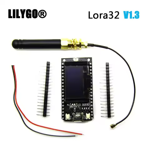 LILYGO® LoRa V1.3 ESP32 SX1276 868/915Mhz WIFI Wireless Bluetooth Module 0.96 Inch OLED Screen Suppo