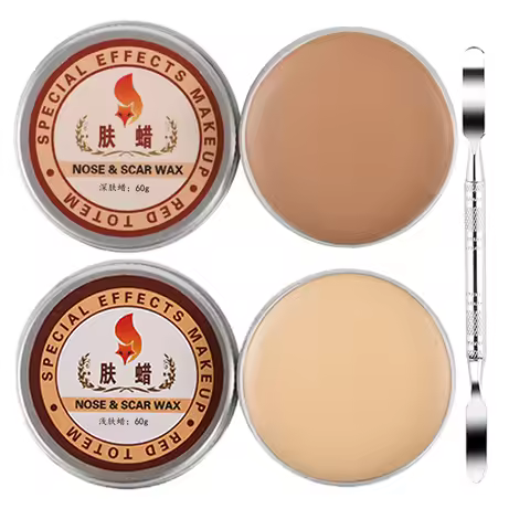 Scar Wax Kit with Spatula,SFX Scar Makeup,Fake Scar Modeling Wax for Realistic Scar/Fake Wound Cut,S