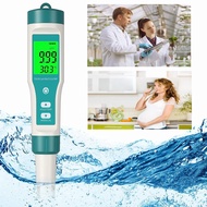 8-in-1 pH TDS S.G EC Salt ORP H2 Temp Tester Meter Digital Range 0.001 High Accuracy for water/Pool/