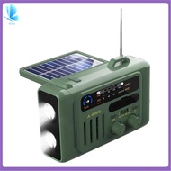 Multifunctional Solar Hand Crank Radio Portable AM/FM/NOAA Radio Bluetooth Speaker with LED Reading 
