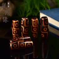 Natural Old Dzi Beads Dzi Eyes Three Eyes Nine Eyes Agate Barrel Beads String Loose Beads Pendant St