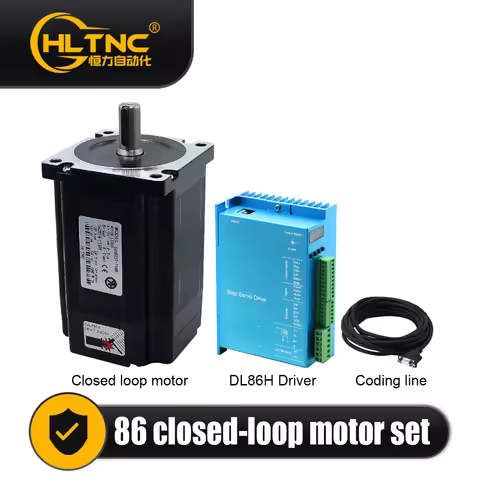 CNC Motor Kit Nema34 86*86 Close Loop Stepper Motor 4.5Nm / 8.5Nm / 12Nm + Digital Display Driver DL